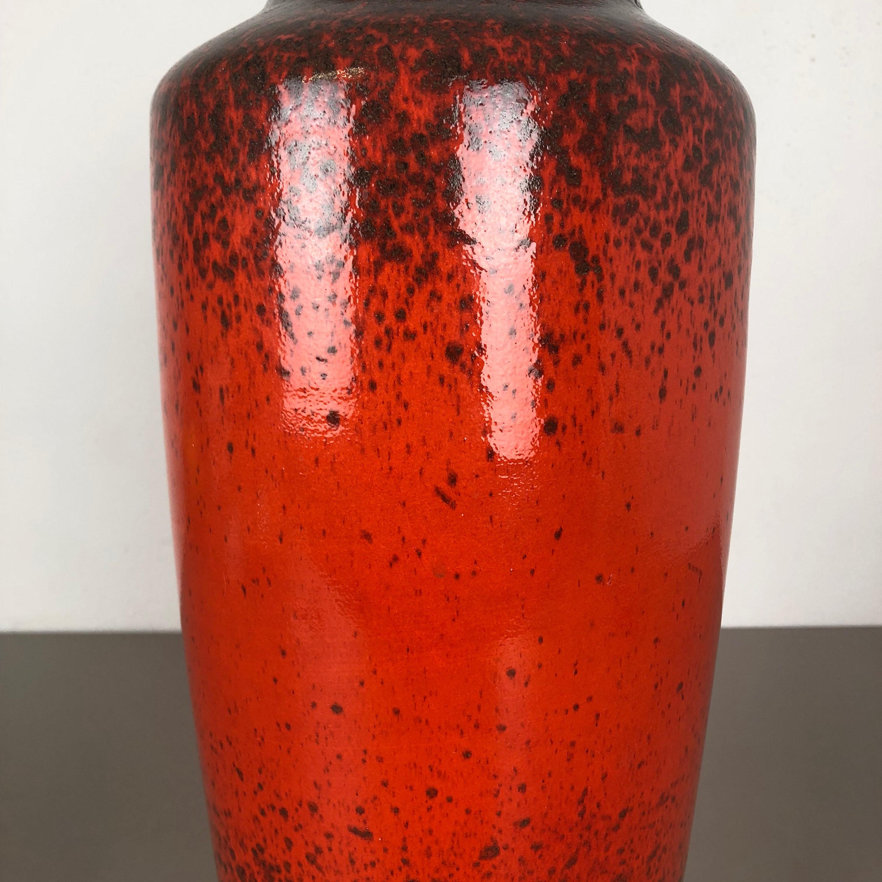 Ceramic Large Pottery Super Fat Lava Multi-Color 517-45 Vase Scheurich WGP, 1970s For Sale