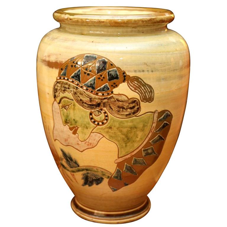 Large Pottery Vase by Harald Folmer Gross for Knabstrup For Sale at