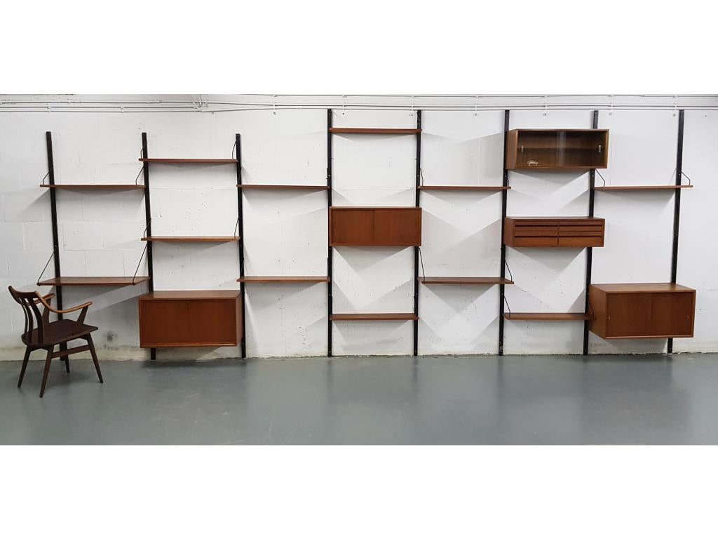 Mid-Century Modern Large Poul Cadovius for Royal System Wall System or Shelving Unit, Danish 1948