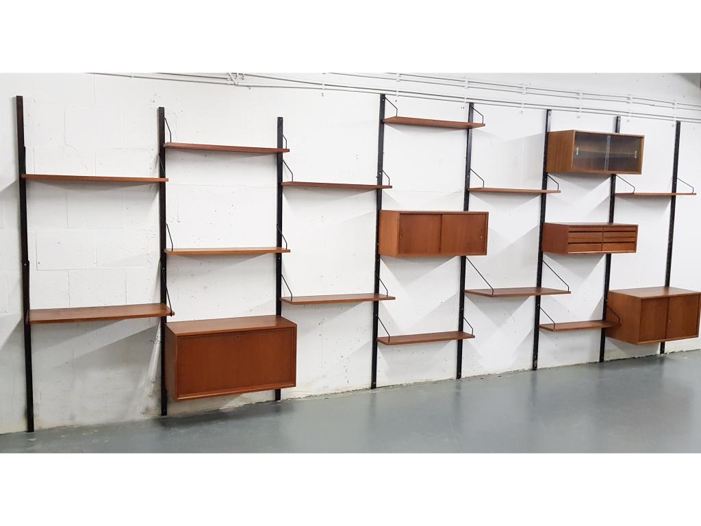 Mid-20th Century Large Poul Cadovius for Royal System Wall System or Shelving Unit, Danish 1948