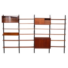 Large Poul  Cadovius  Teak Wall System for Royal system  Denmark