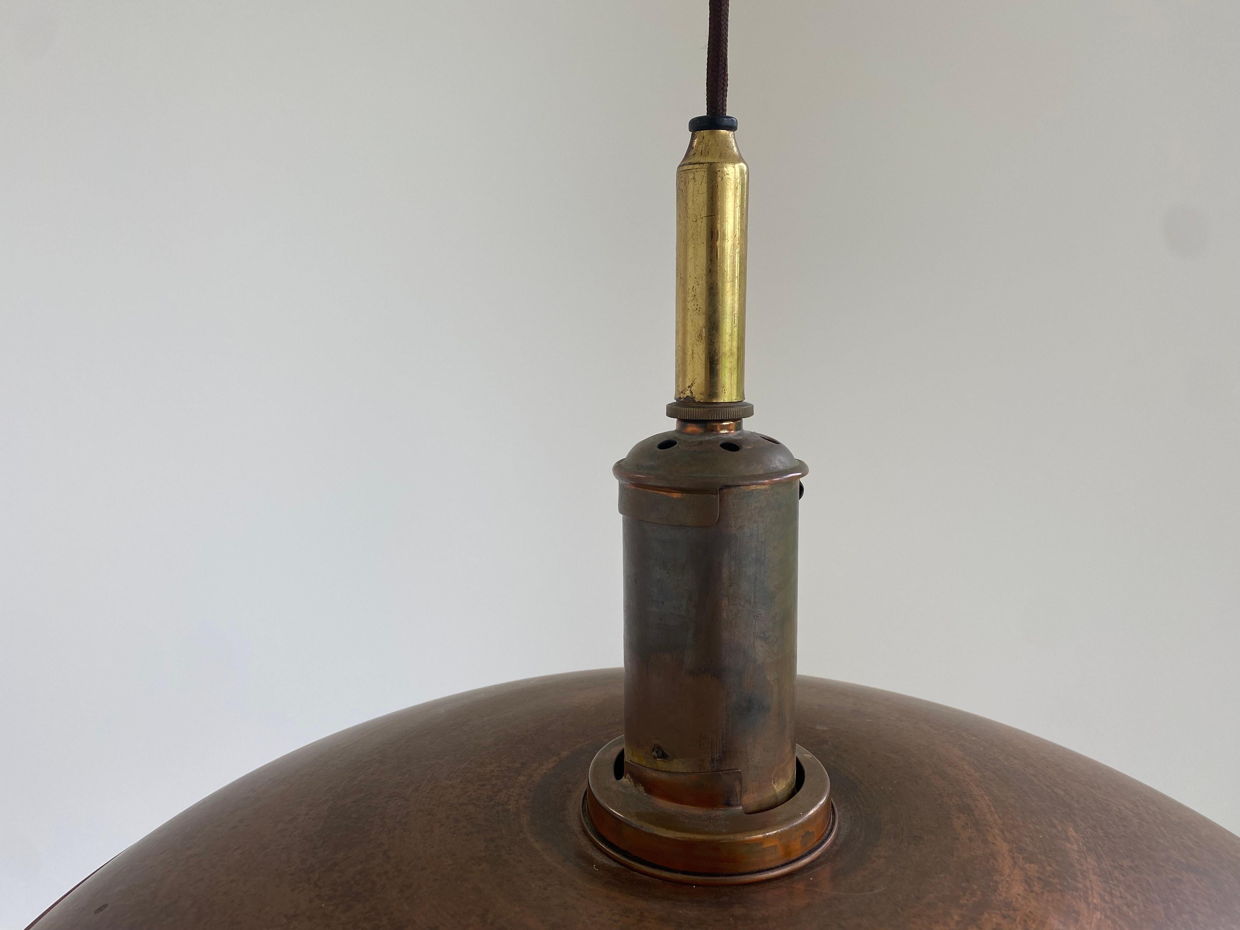 Colgante grande Poul Henningsen 'Patentado' de cobre, L. Poulsen Dinamarca Años 30 Danés en venta
