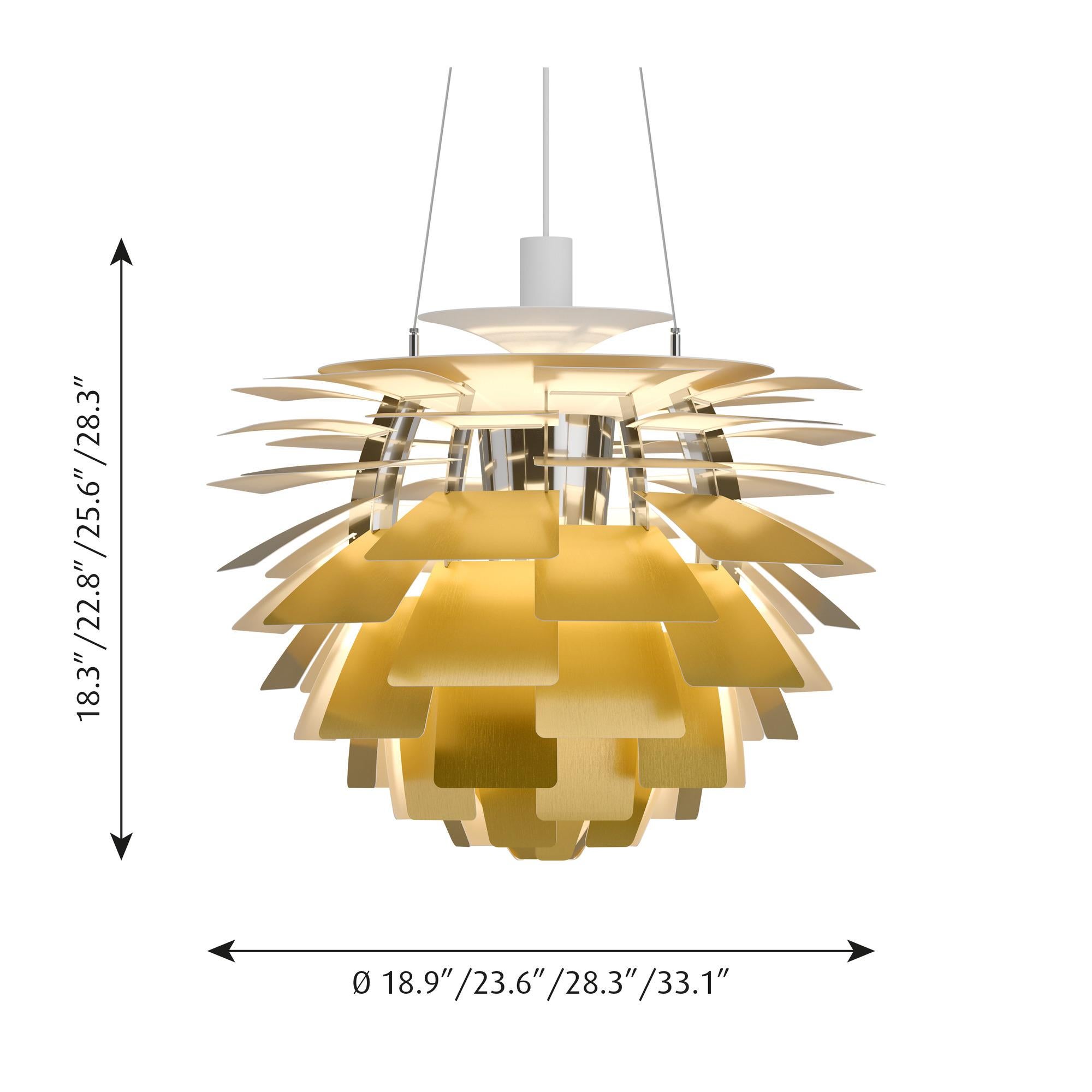 Großer Kronleuchter „PH Artichoke“ aus Messing von Poul Henningsen für Louis Poulsen im Angebot 9