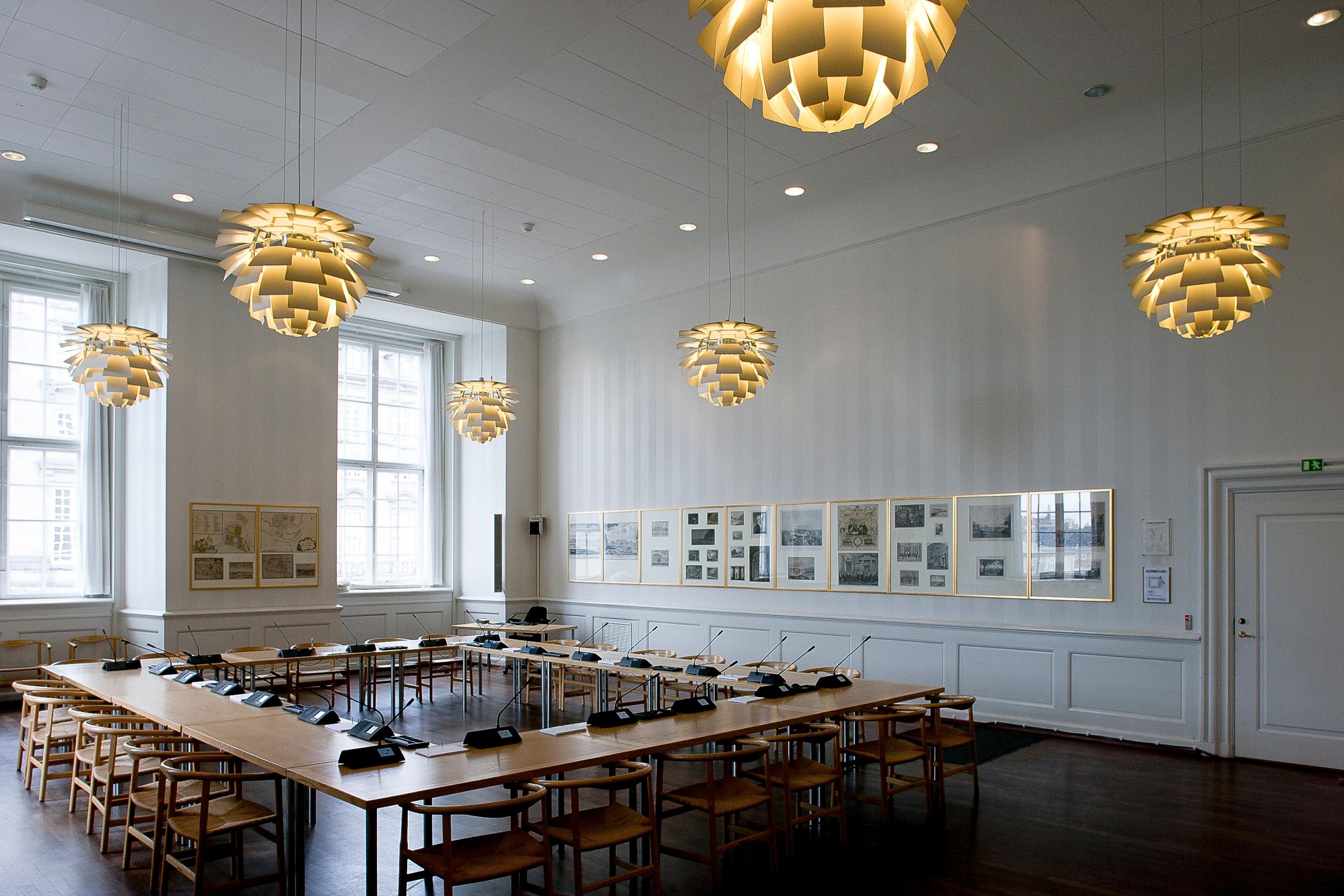 Large Poul Henningsen 'PH Artichoke' brass chandelier for Louis Poulsen.

The PH Artichoke pendant light was designed in 1958 by Poul Henningsen for the Langelinie Pavillonen restaurant in Copenhagen, where it still hangs today. This iconic lamp