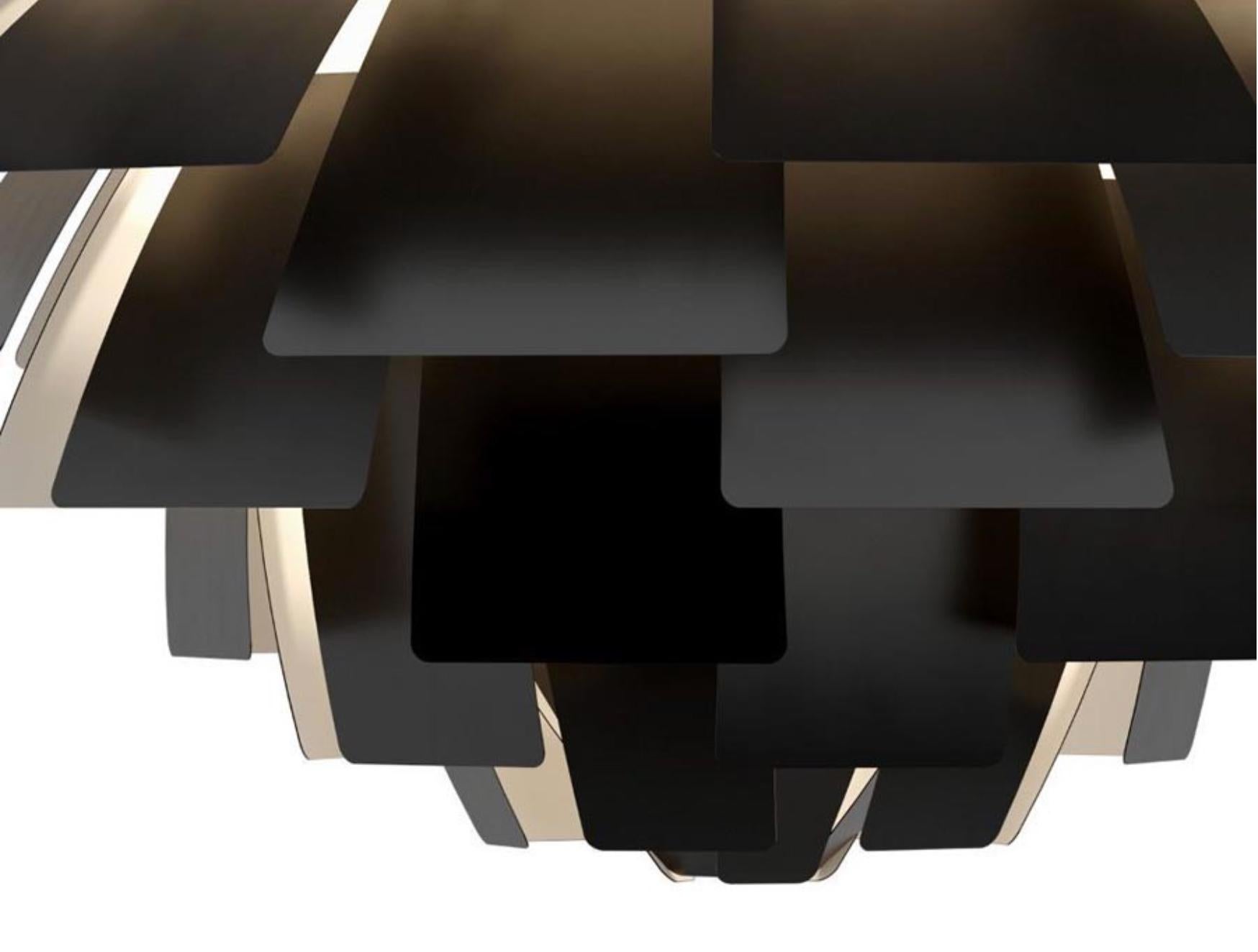 Peint Grand lustre 'PH Artichoke' de Poul Henningsen pour Louis Poulsen en noir en vente