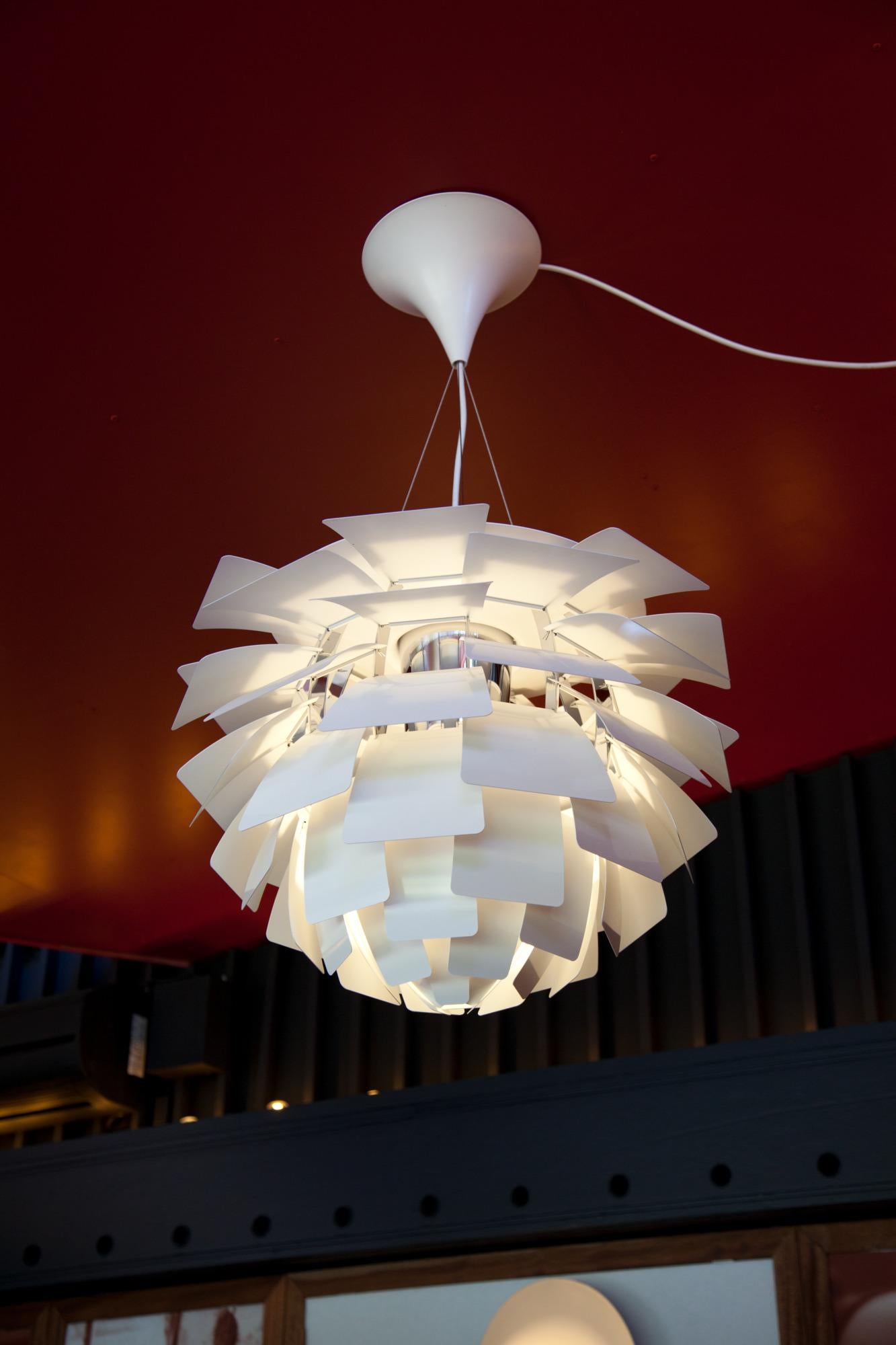 Large Poul Henningsen 'PH Artichoke' Chandelier for Louis Poulsen in White For Sale 7