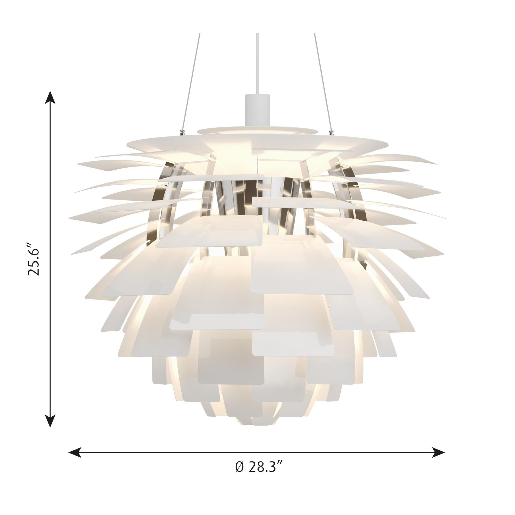 Grand lustre « PH Artichoke » de Poul Henningsen pour Louis Poulsen en blanc en vente 8