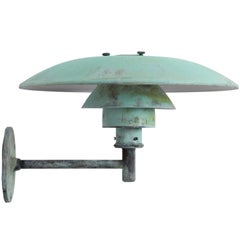 Grande lampada da esterno Poul Henningsen 'PH Wall' per Louis Poulsen in Verdigris