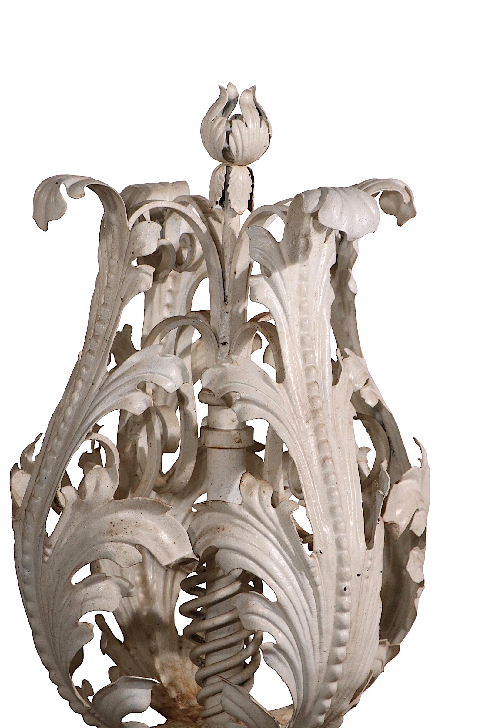  Large Pr. Wrought Iron Finials English  19th C. For Sale 13