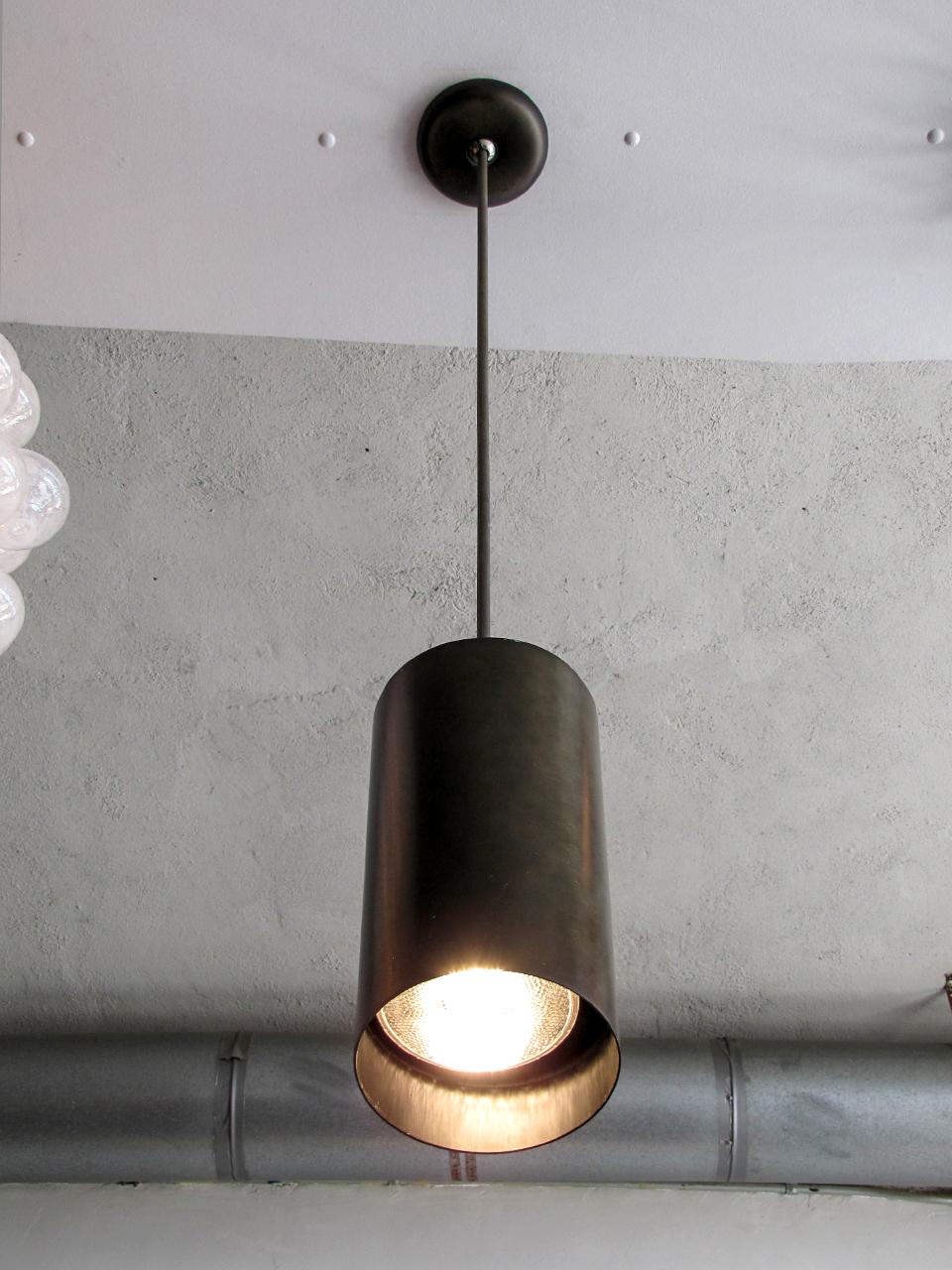 Brass Large Prescolite Pendants, 1960 For Sale