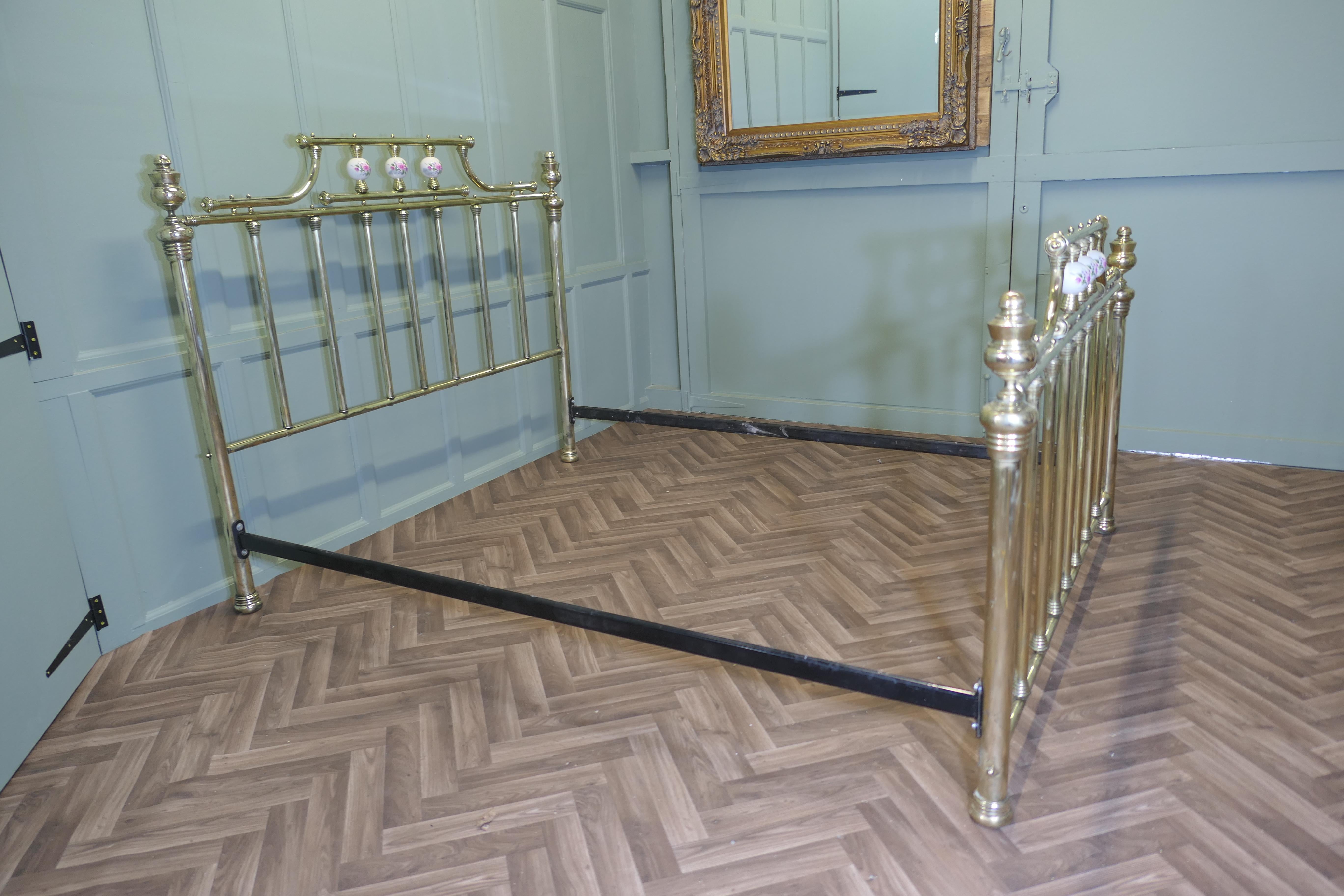 Large Pretty King Size Brass Bed For Sale 2