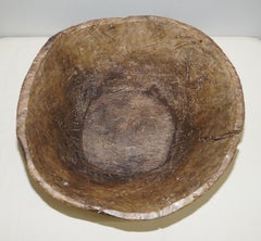 Großer Primas um 1840 Einbaum Schüssel Atemberaubende Holz Patina Große Obstschale