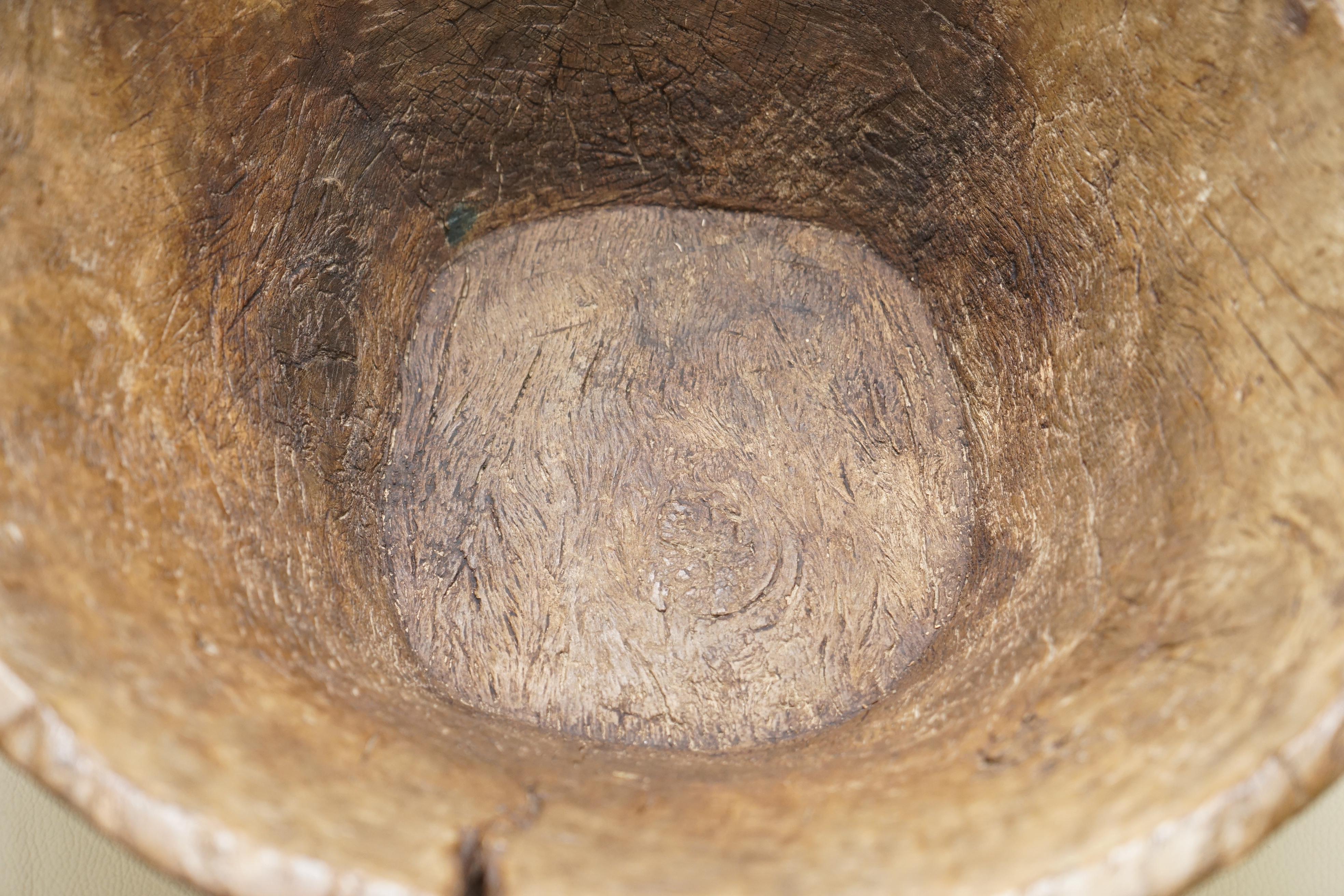 Oak Large Primate circa 1840 Dugout Bowl Stunning Timber Patina Great Fruit Bowl For Sale