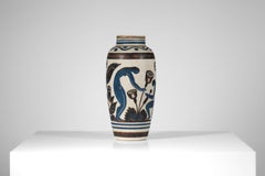 Large Primavera ceramic vase, attributed to René Buthaud, 1930s