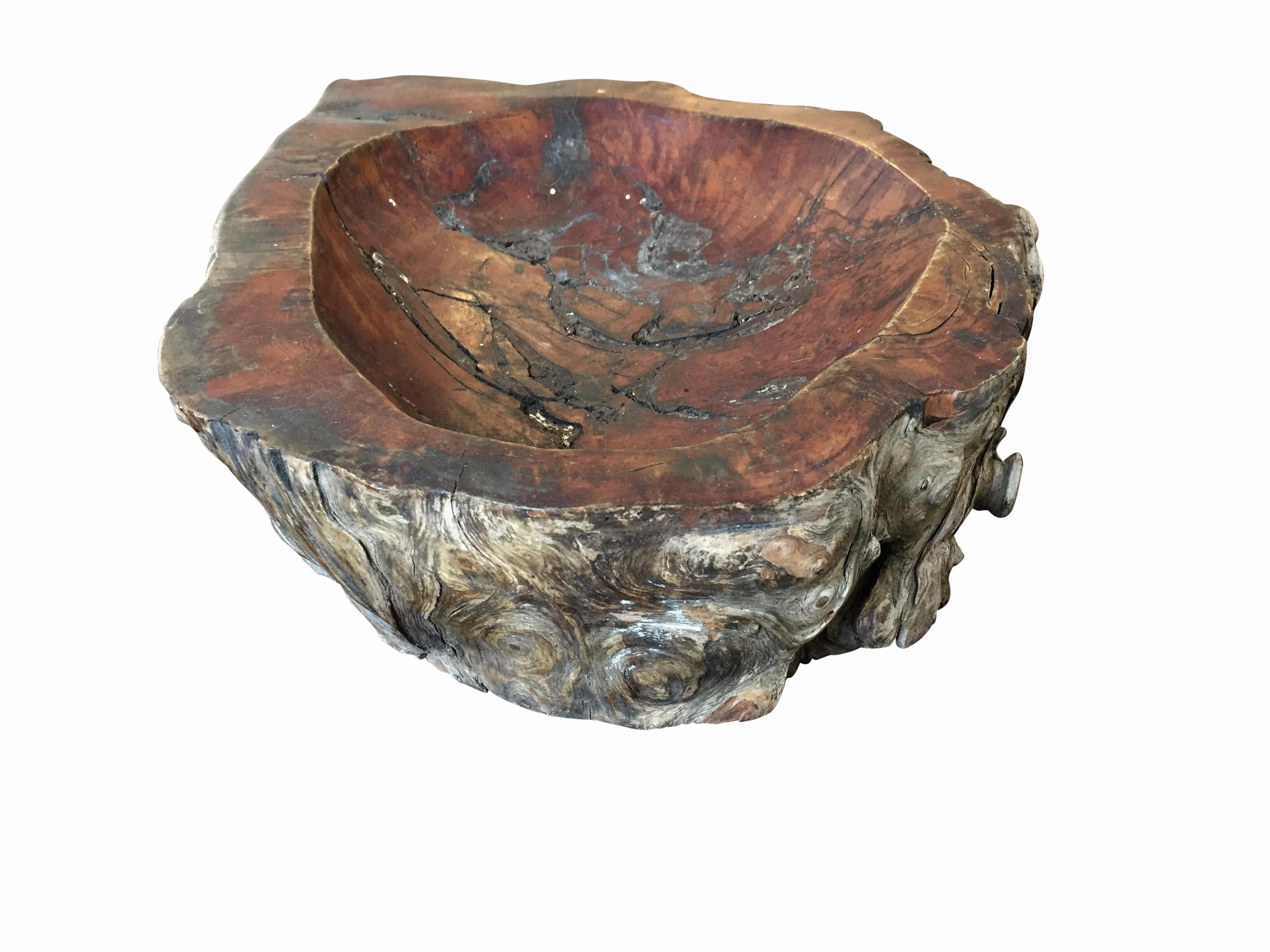 Wood Large Primitive Bowl