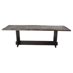 Grande table de salle à manger de style primitif, en châtaignier portugais du XVIIIe siècle