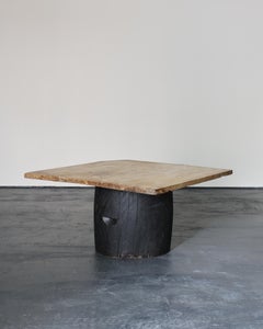 Large Primitive Dug-Out Cedar Japanese Coffee/Sofa Table Wabi Sabi (1)