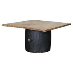 Antique Large Primitive Dug-Out Cedar Japanese Coffee/Sofa Table Wabi Sabi (1)
