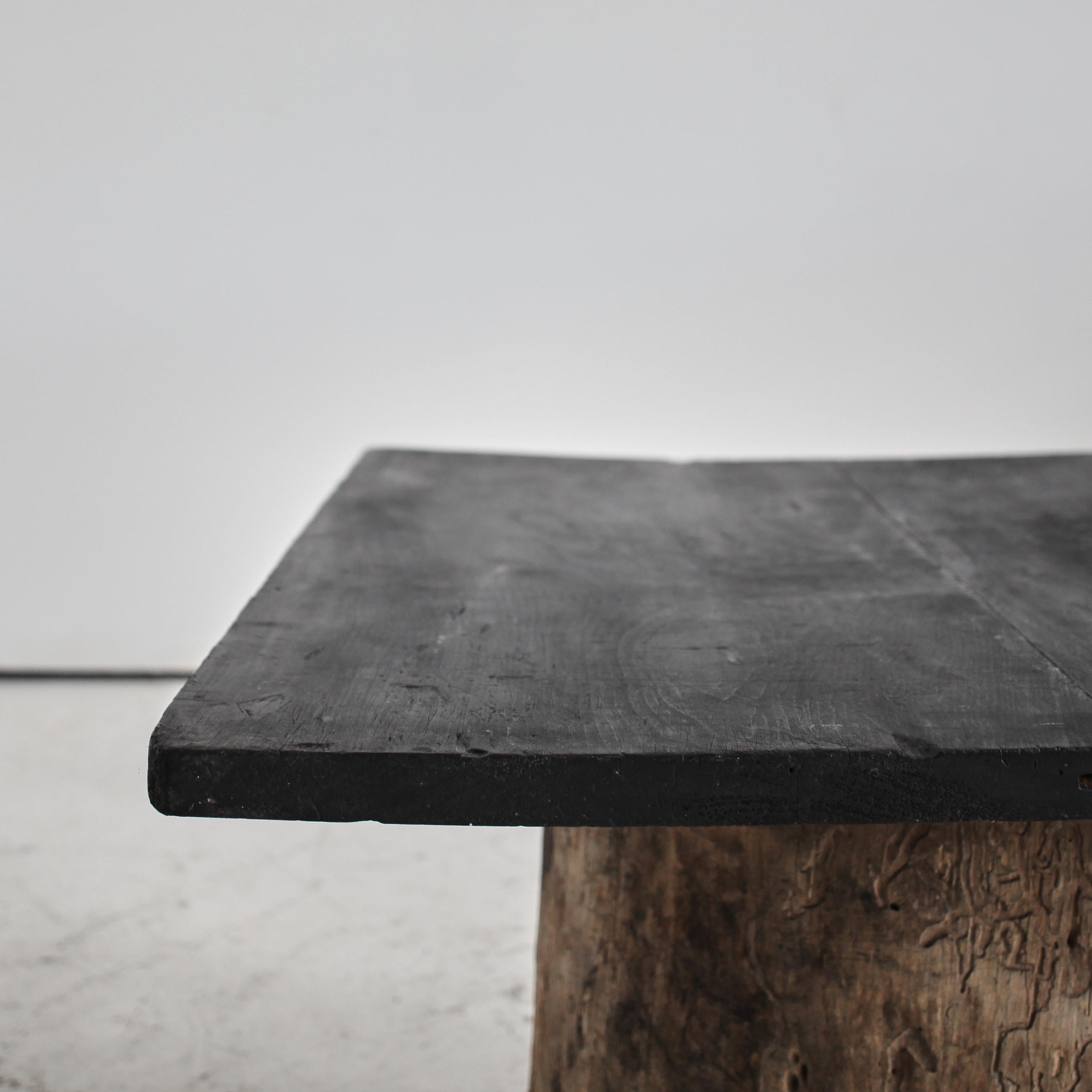 Large Primitive Dug-Out Cedar Japanese Coffee/Sofa Table Wabi Sabi For Sale 1