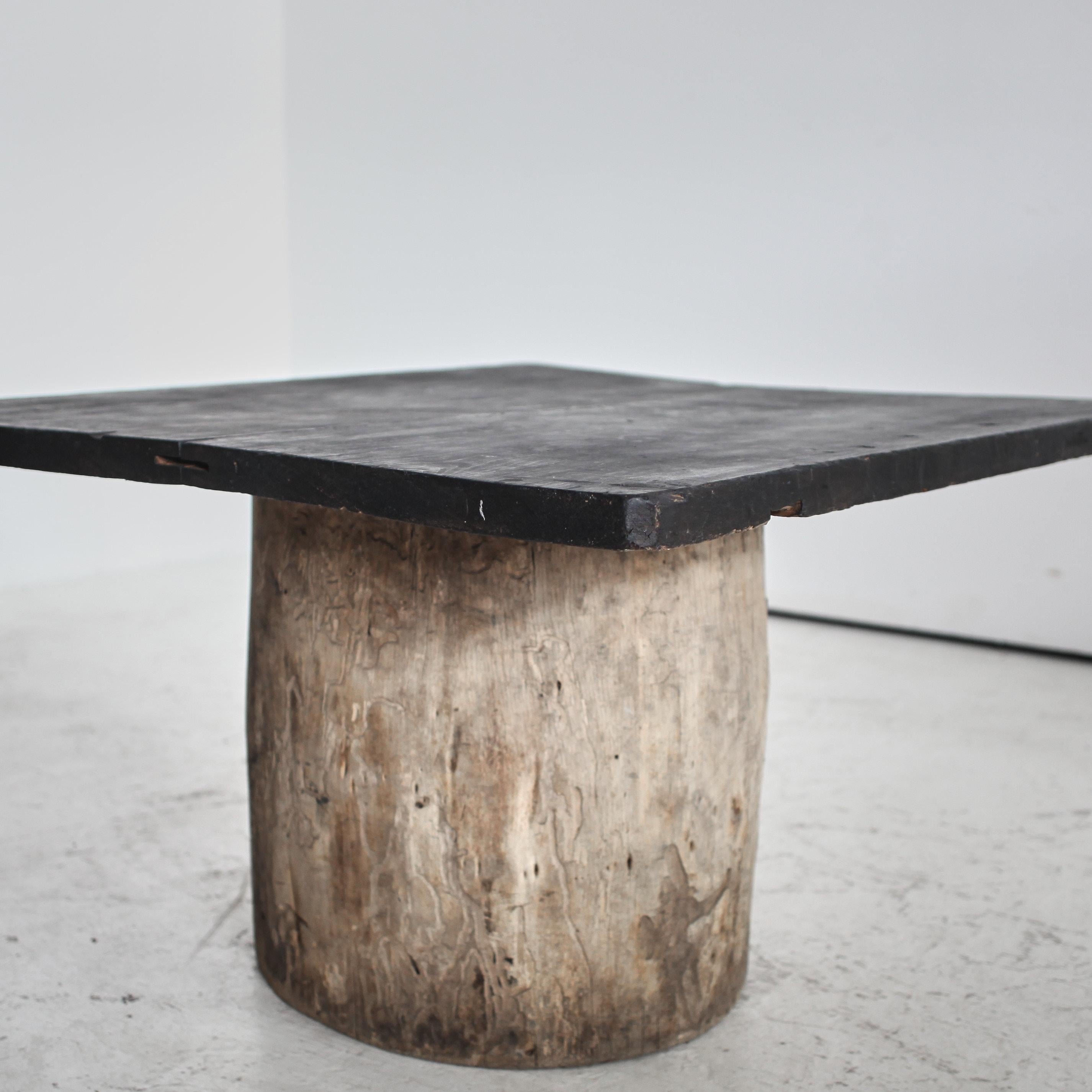 Large Primitive Dug-Out Cedar Japanese Coffee/Sofa Table Wabi Sabi For Sale 4