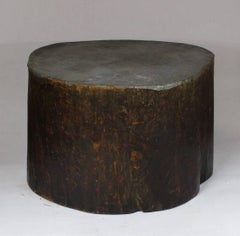 Large Primitive Hand-Hollowed Wood Storage Vessel, 19th Century