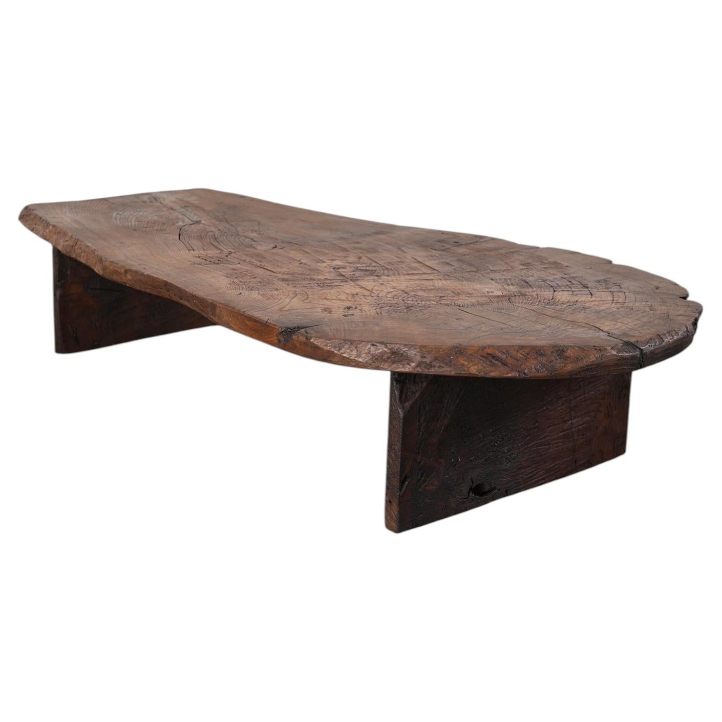 Large Primitive Low Table In 18th C. Portuguese Chestnut