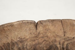 Large Primitive Oval-Shaped Dug Out Bowl from Sweden