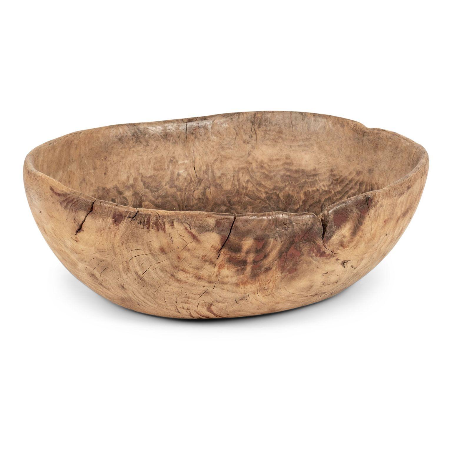 primitive wooden bowl