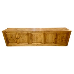 Large Primitive Pine Sideboard, Belgium, Circa 1970s