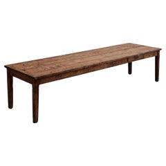 Large Primitive Rustic Dining Table, Wood, France, 1920