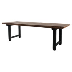 Large Primitive Wabi Sabi Elm 18Th C. Dinning Table