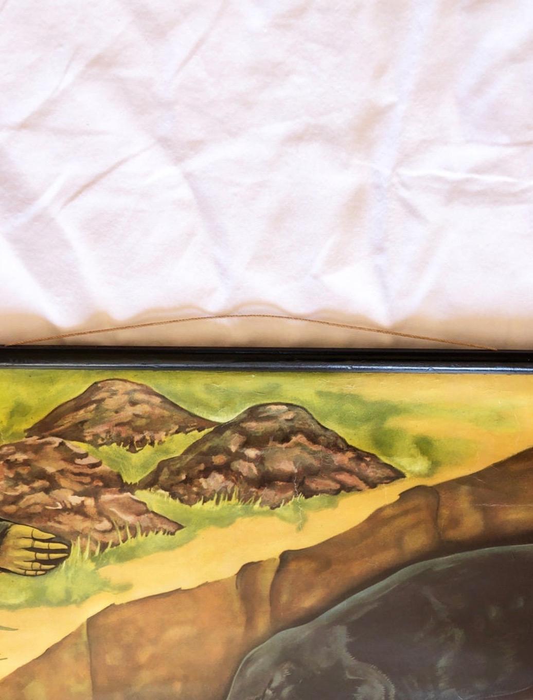 Große Tierdruck-Schule-Wandtafel eines Mole, 1960er Jahre, Deutschland, Vintage (Moderne der Mitte des Jahrhunderts) im Angebot