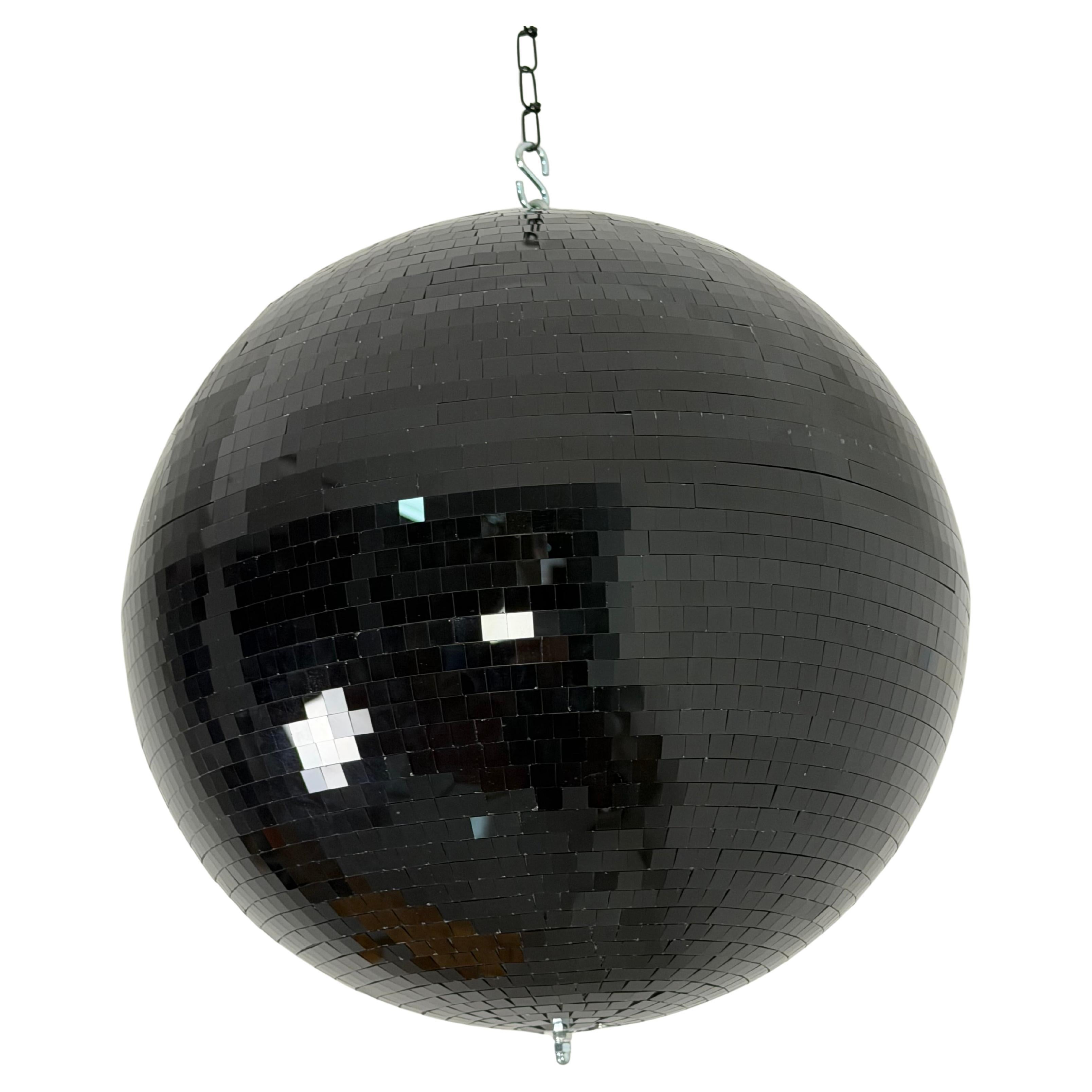 Gran Mosaico Profesional de Espejos de Bolas de Discoteca Negras con Rotor, Diámetro 40 cm