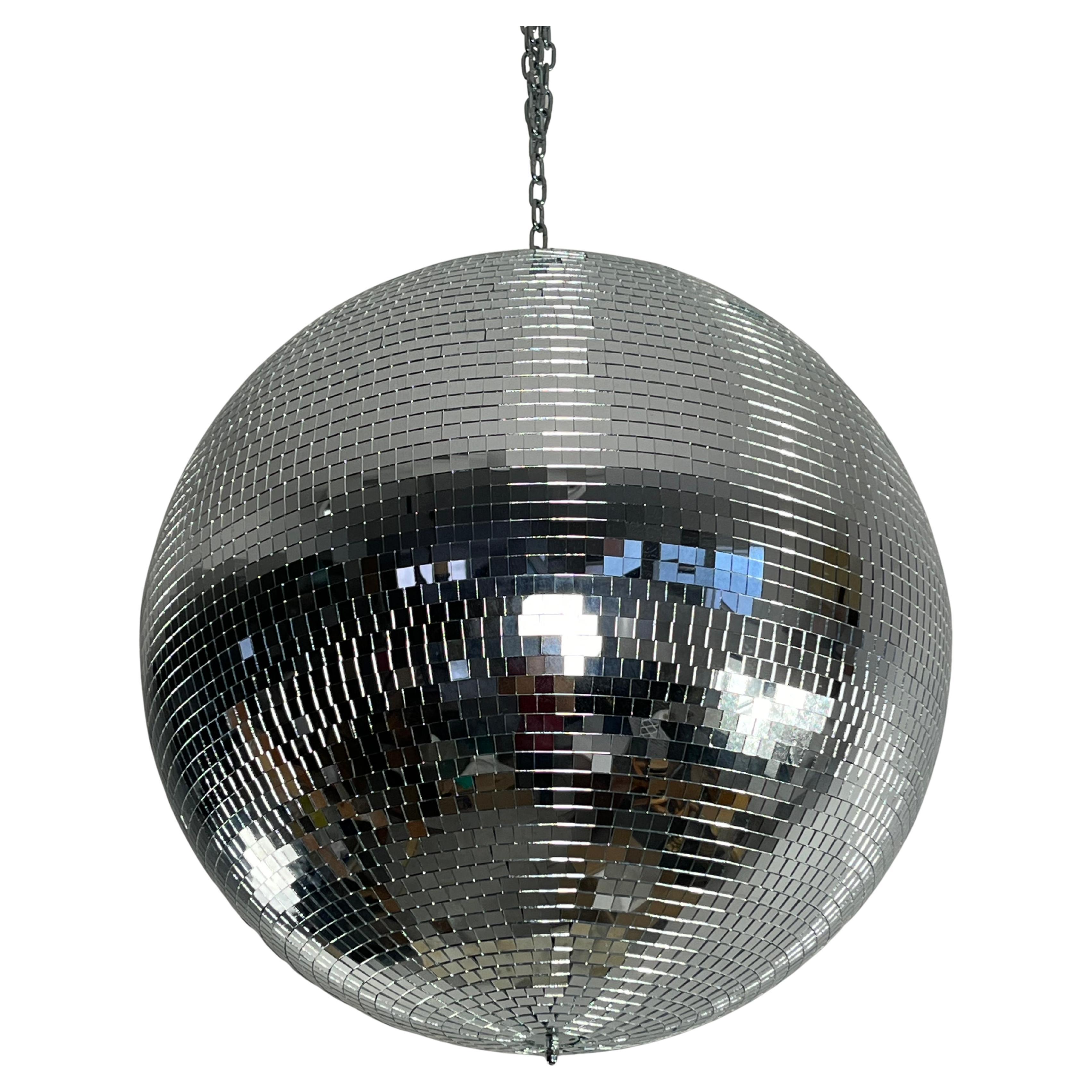 Large professional Disco Ball Mosaic Mirror with rotor, 1980s, diameter 50 cm