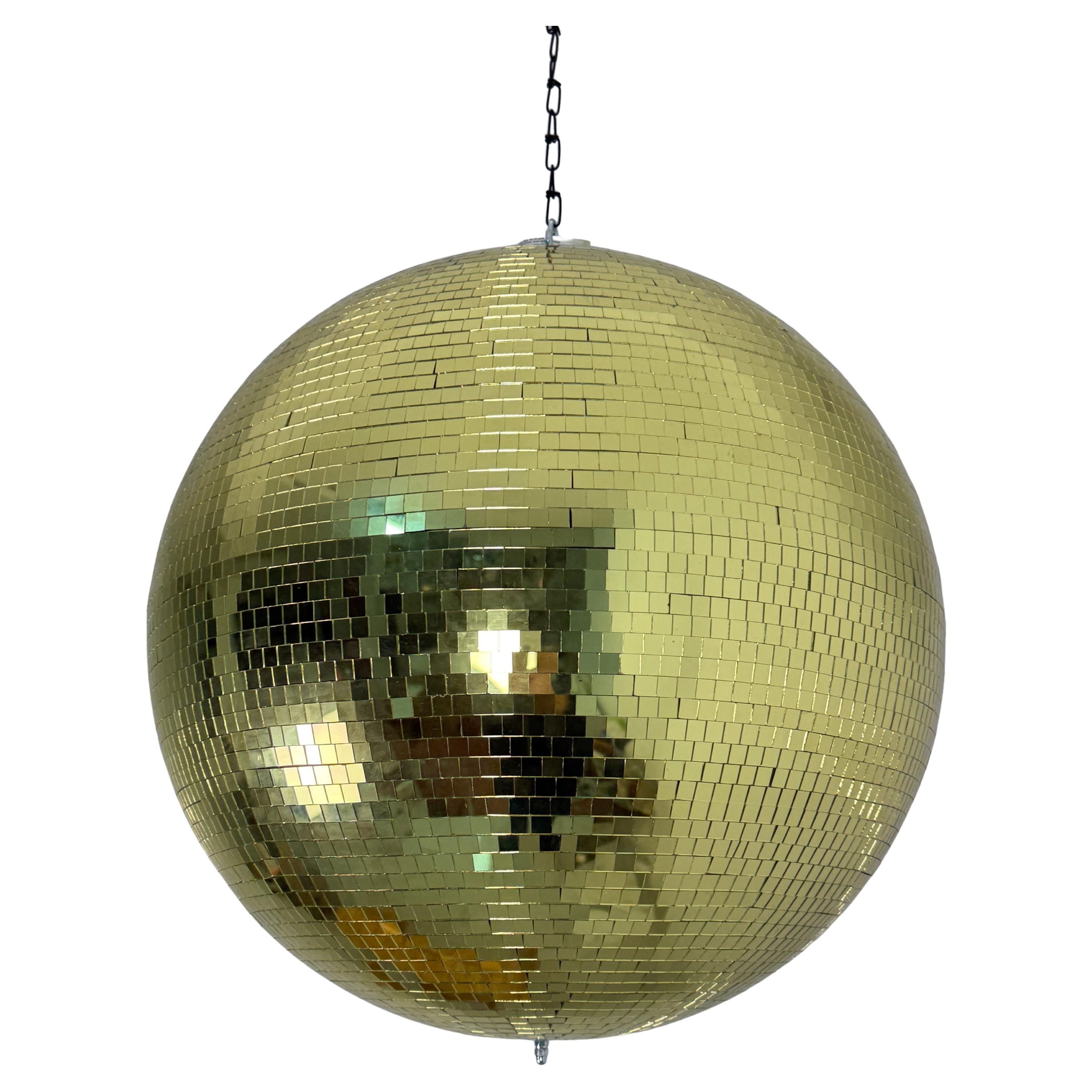 Gran Mosaico Profesional de Espejos de Bolas de Discoteca Amarillas con Rotor, Diámetro 40 cml