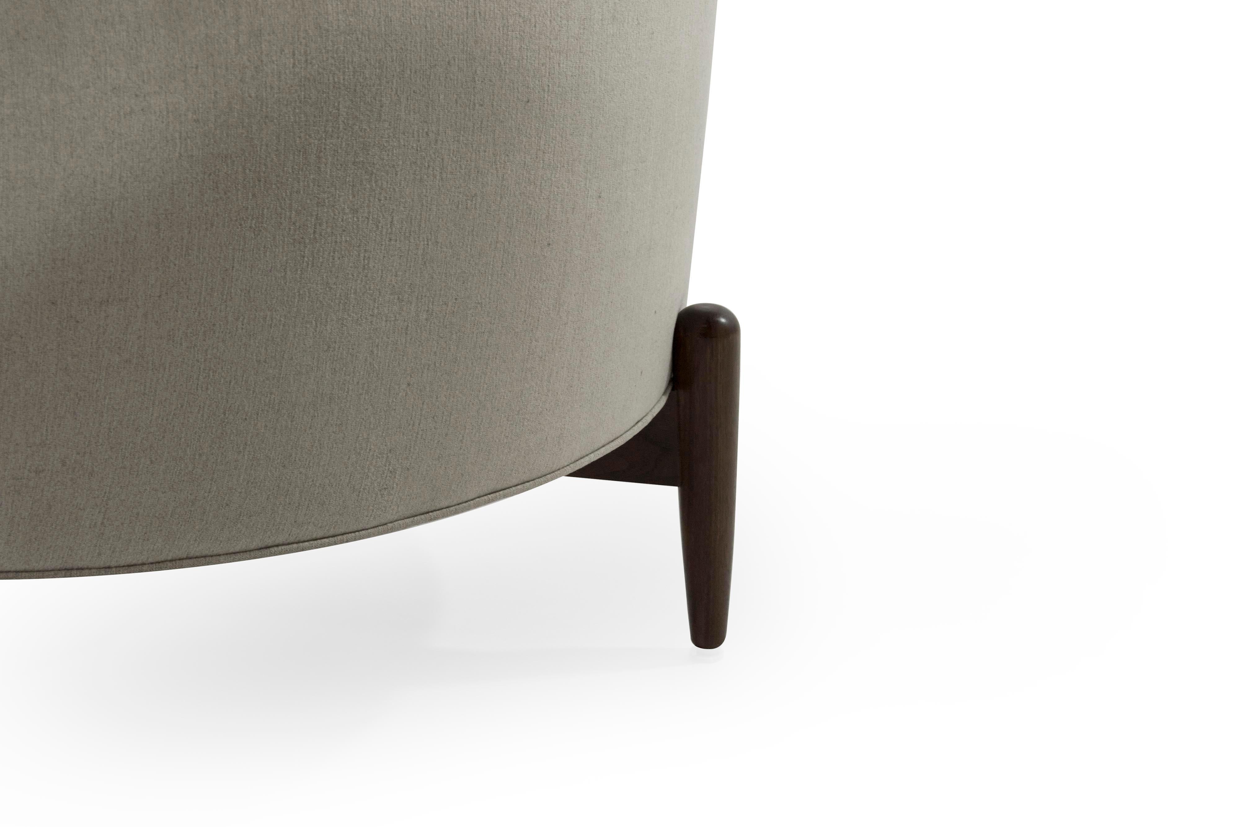 Large Profile MCM Lounge Chairs in Velvet 1