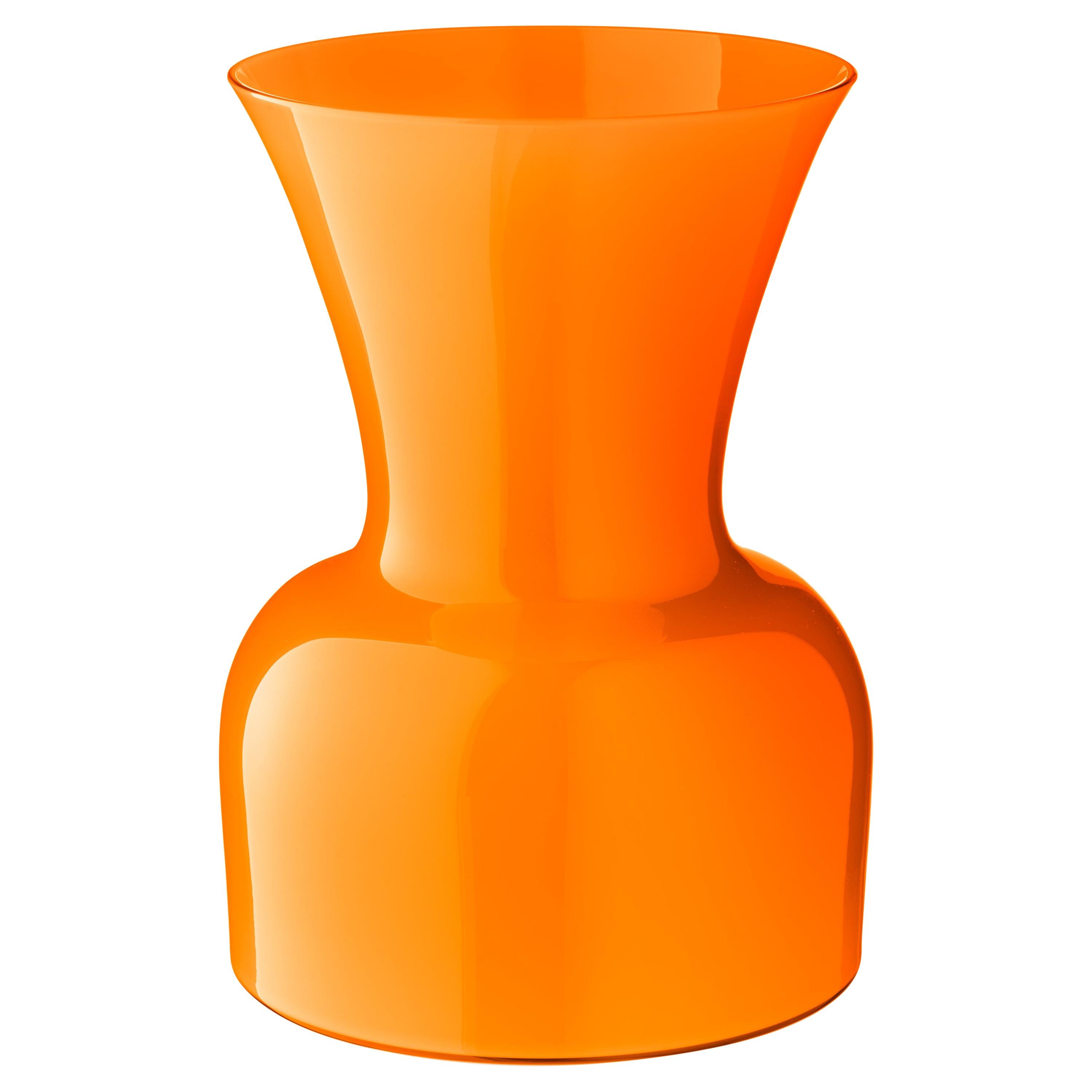 Orange (10074) Large Profili Daisy Murano Glass Vase by Anna Gili