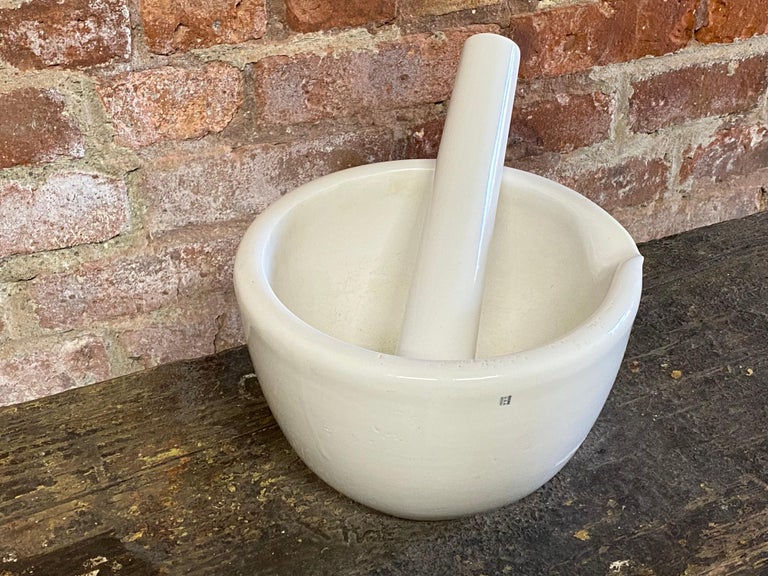 Large Prohibition Era Coors Porcelain Mortar and Pestle at 1stDibs