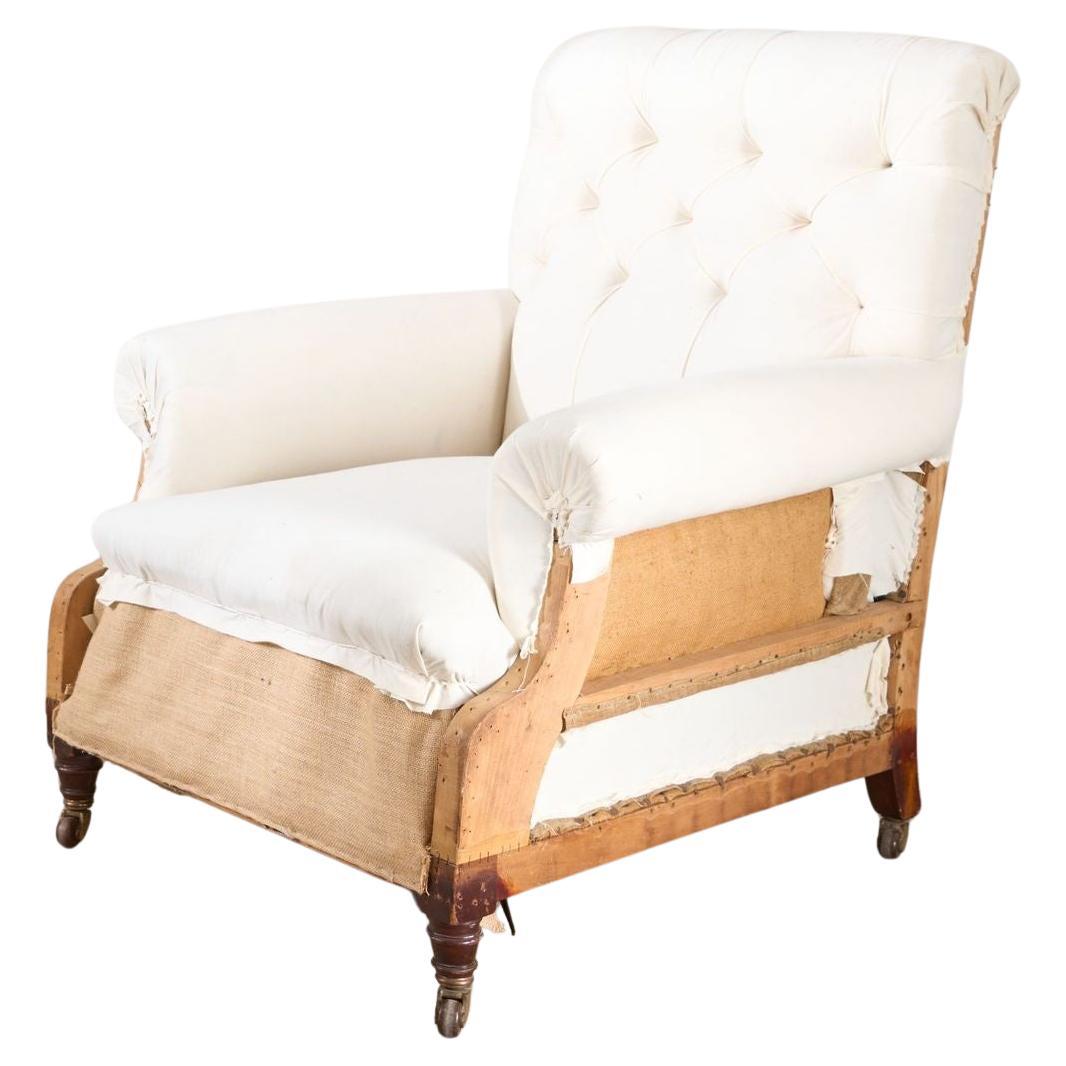 Großer Sessel mit gepolsterter Rückenlehne aus dem 19. Jahrhundert von Hamptons & Sons im Angebot