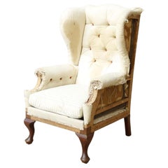 Antique Large proportioned Victorian Wingback armchair