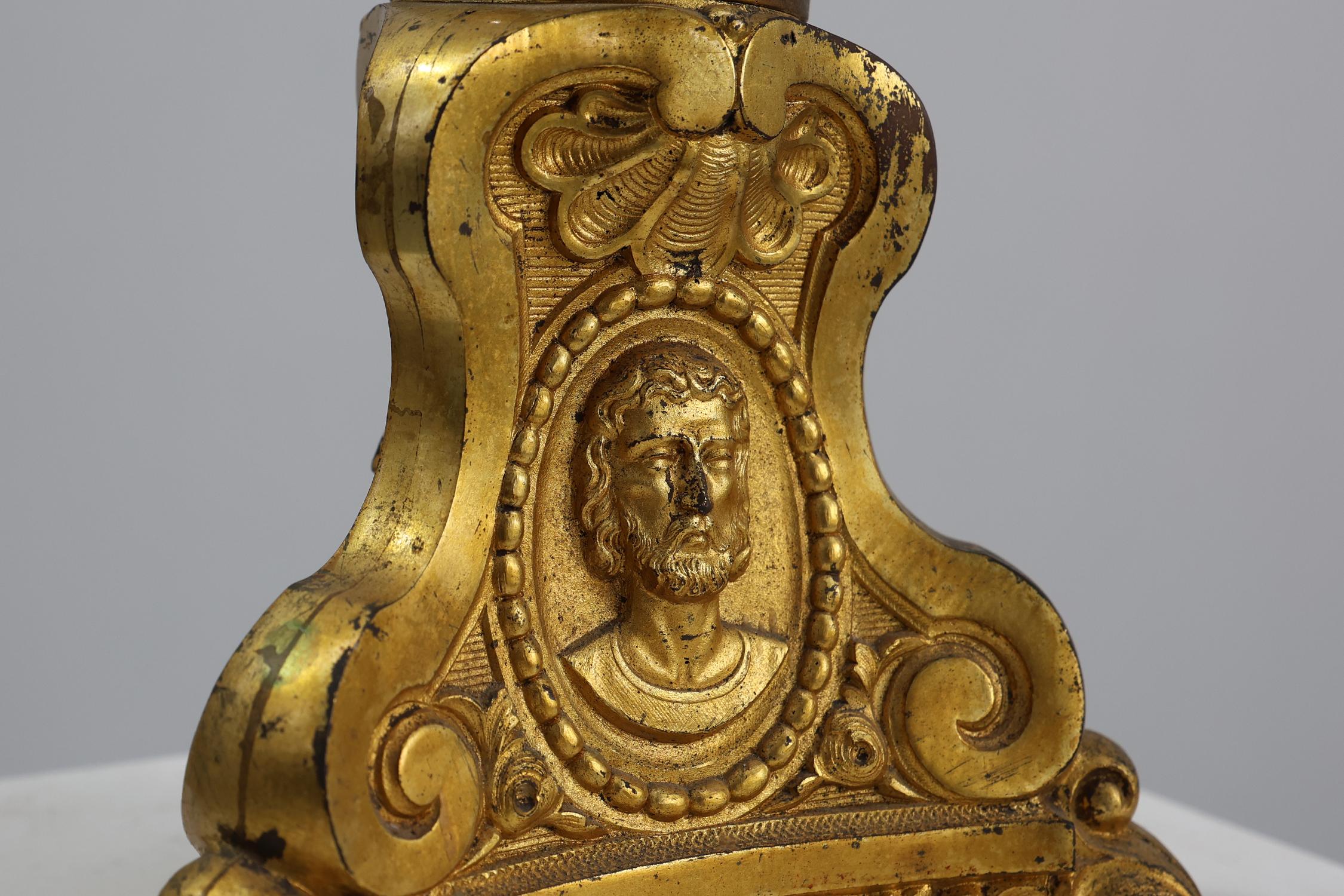 Großer provinzieller Kerzenleuchter aus Kupfer, Frankreich, um 1900 im Angebot 2