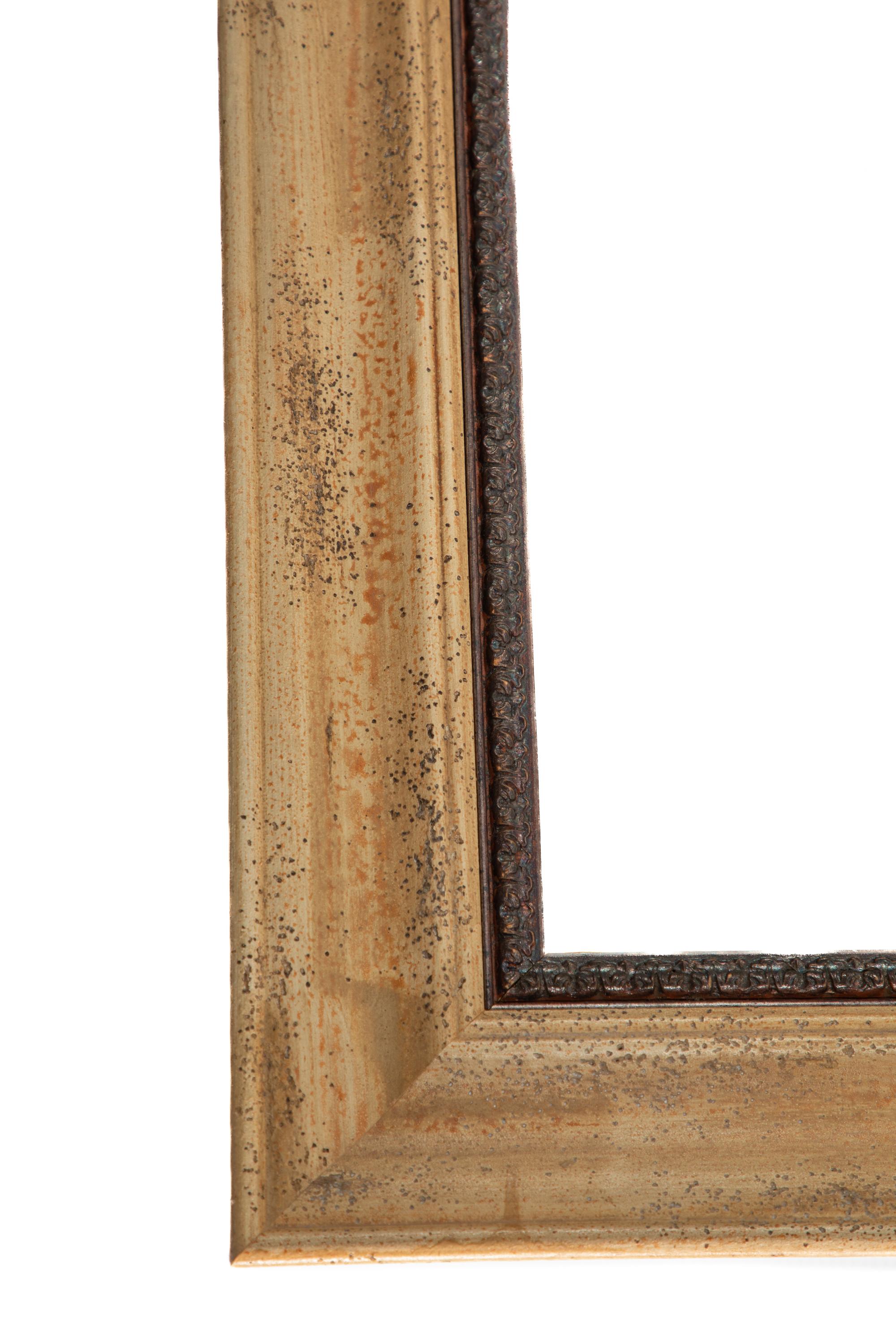 Large Provincial Framed Wall Mirror In Good Condition For Sale In Dallas, TX