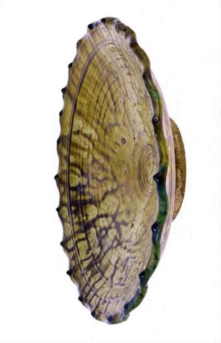 Large Provincial Glazed Terracotta Bowl or Serving Platter, Spain, 19th