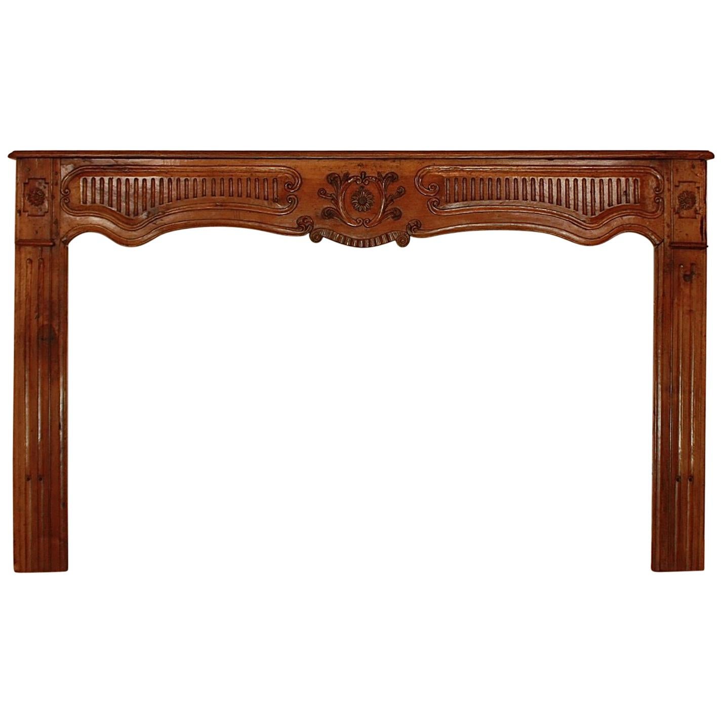 Large Provincial Walnut Fire Surround, Early 18th Century