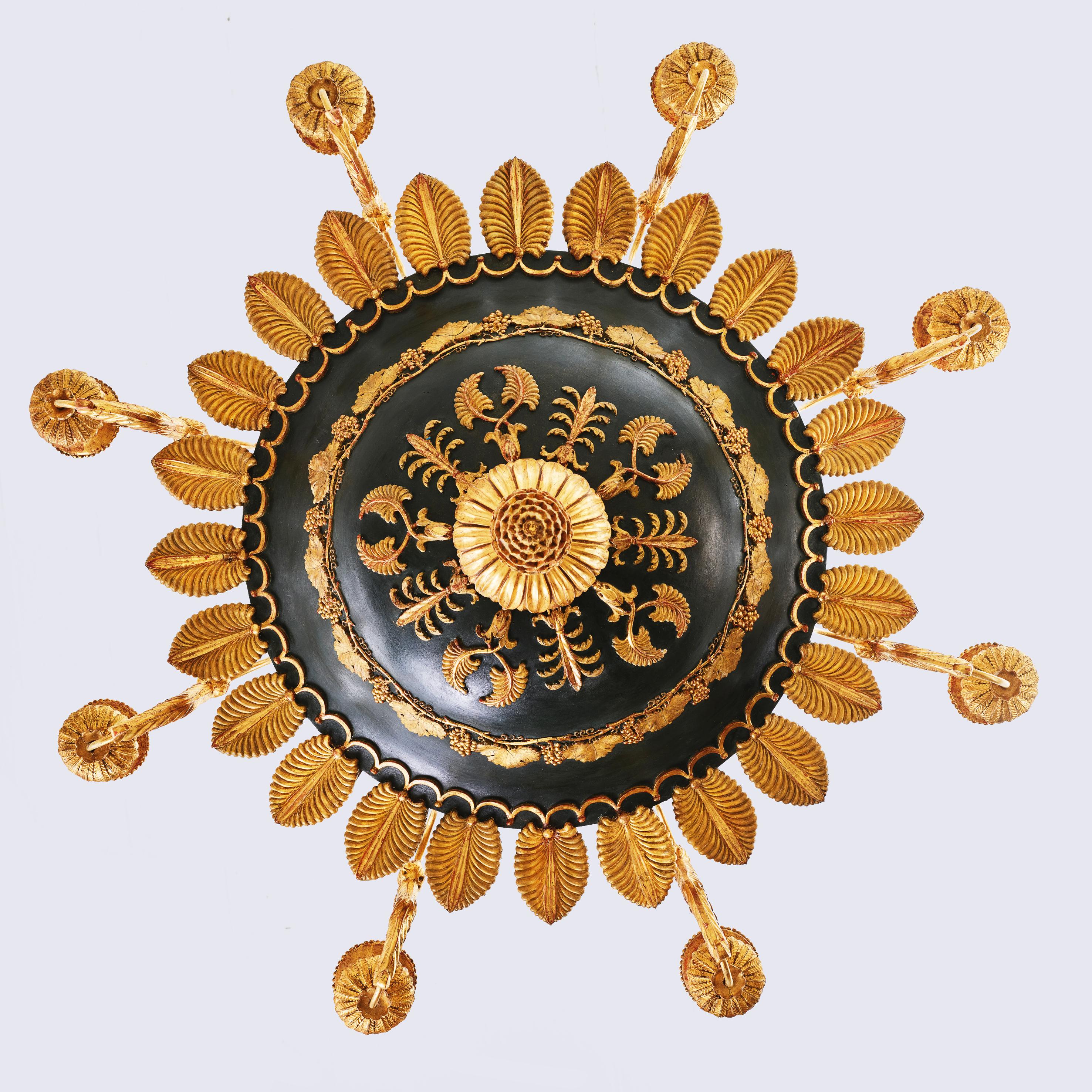 Empire Large Prussian Chandelier After a Design by Karl Friedrich Schinkel, Berlin For Sale