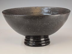 Large Pulegoso Glass Footed Murano Bowl