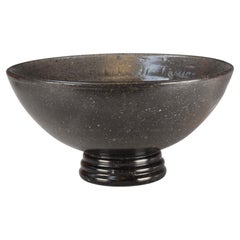 Large Pulegoso Glass Footed Murano Bowl