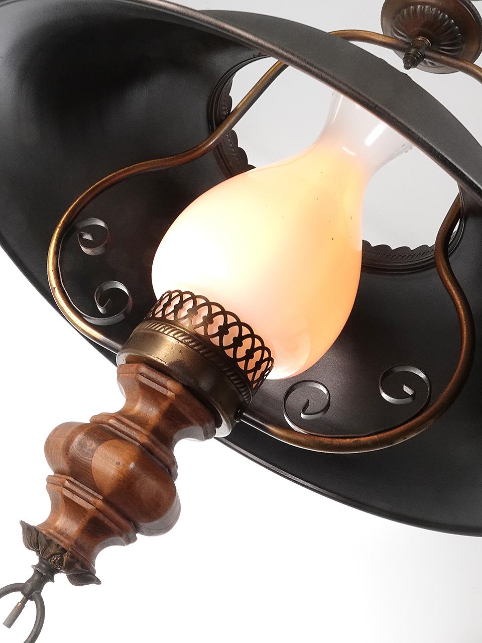 Rustic Large Pull Down Lantern For Sale