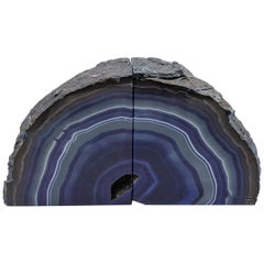Large Purple Agate Bookends