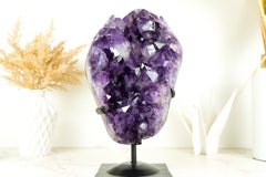Large Purple Amethyst Cluster with AAA Display Grade Deep Purple Amethyst